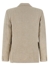 Comme Des Garçons Double Layer Lapel Blazer Beige