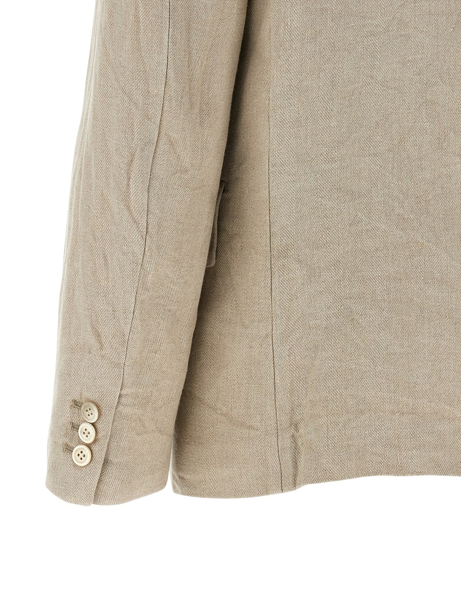 Comme Des Garçons Double Layer Lapel Blazer Beige