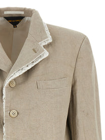 Comme Des Garçons Double Layer Lapel Blazer Beige