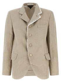 Comme Des Garçons Double Layer Lapel Blazer Beige