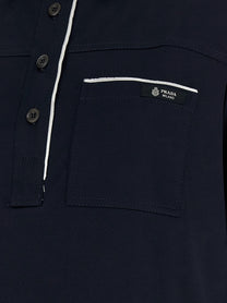 PRADA Double Layer Polo Shirt Blue