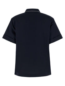 PRADA Double Layer Polo Shirt Blue