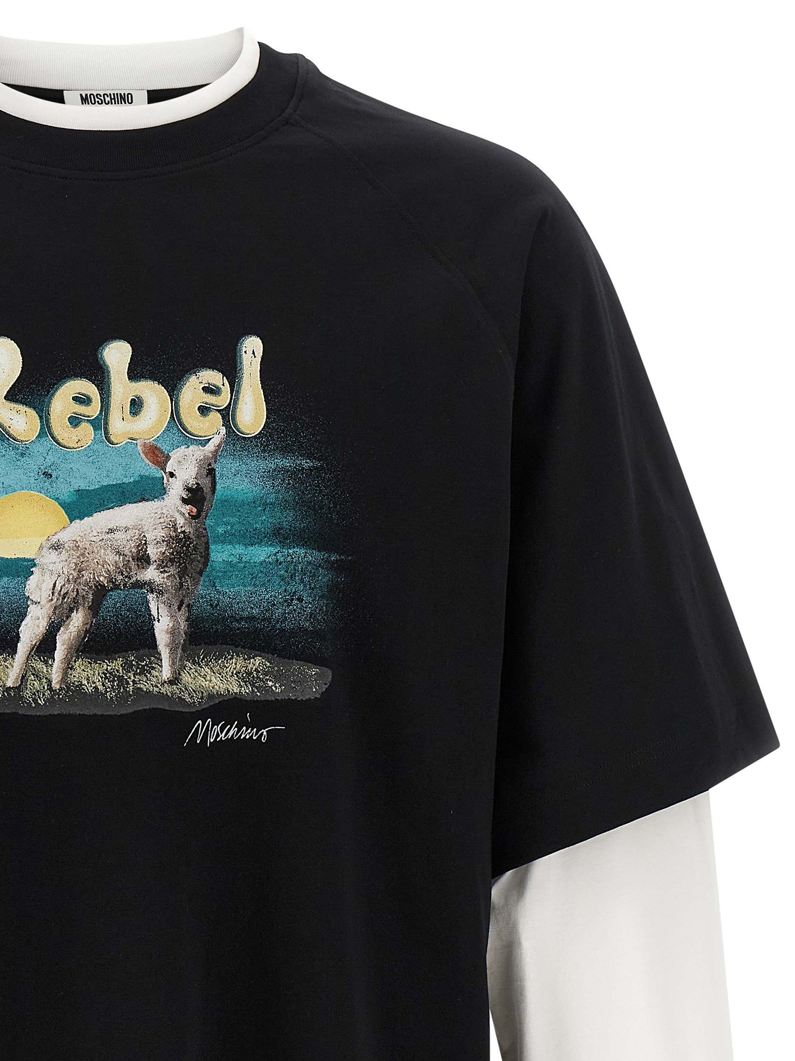 Moschino Double Layer Rebel Shirt Gold