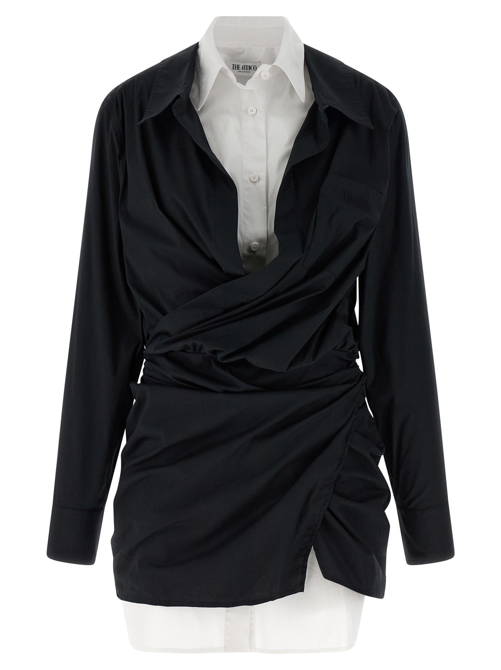 The Attico Double Layer Shirt Dress White