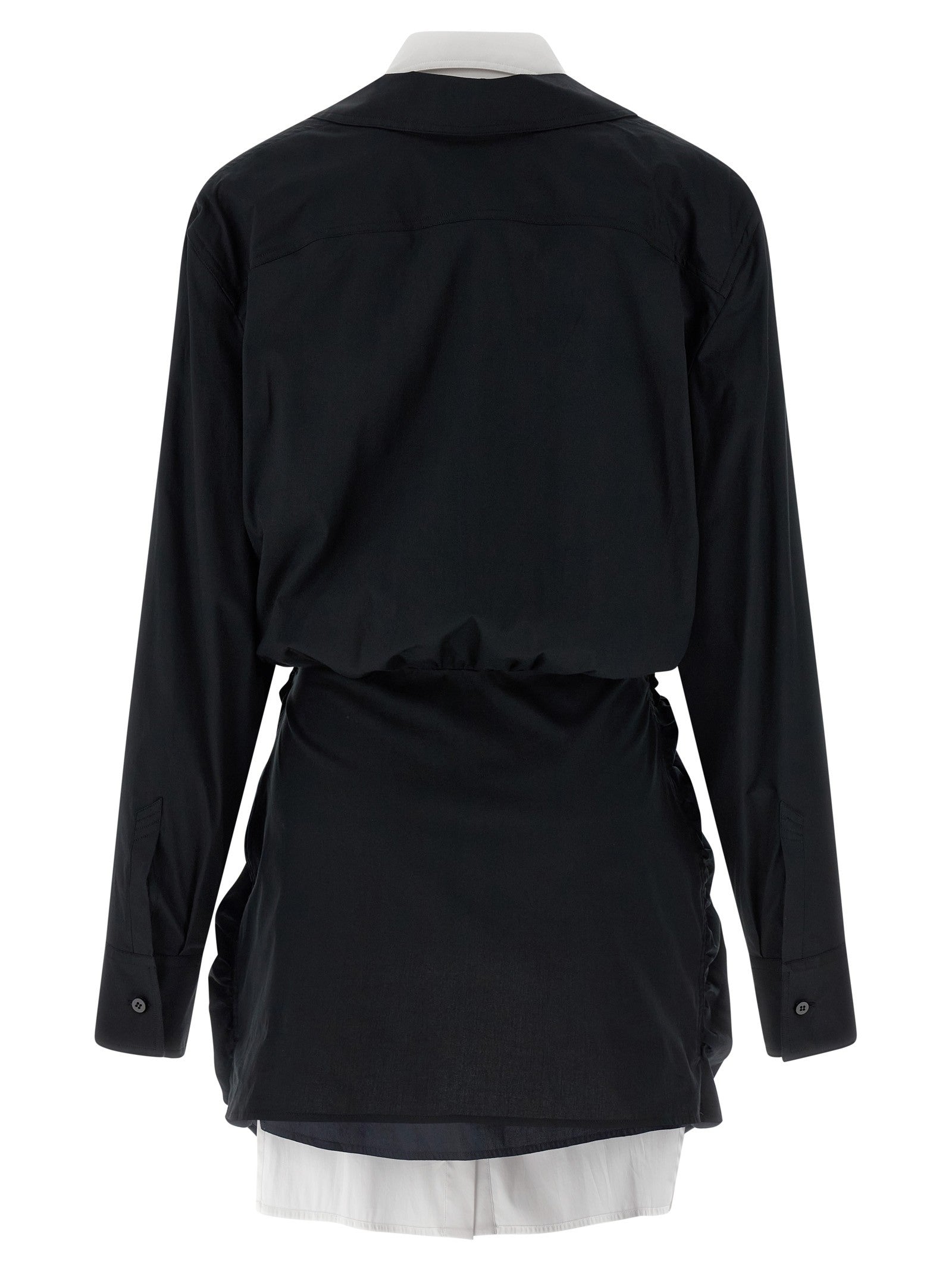 The Attico Double Layer Shirt Dress White