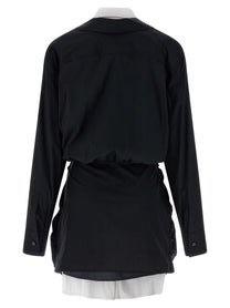 The Attico Double Layer Shirt Dress White
