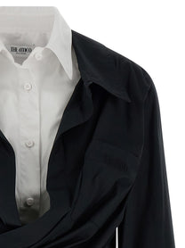The Attico Double Layer Shirt Dress White