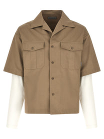 Balenciaga Double Layer Shirt Beige