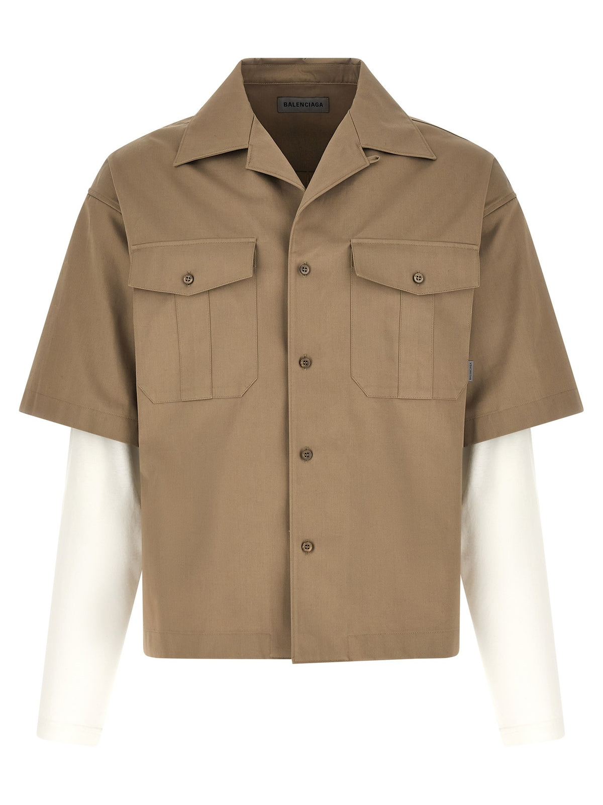 Balenciaga Double Layer Shirt Beige