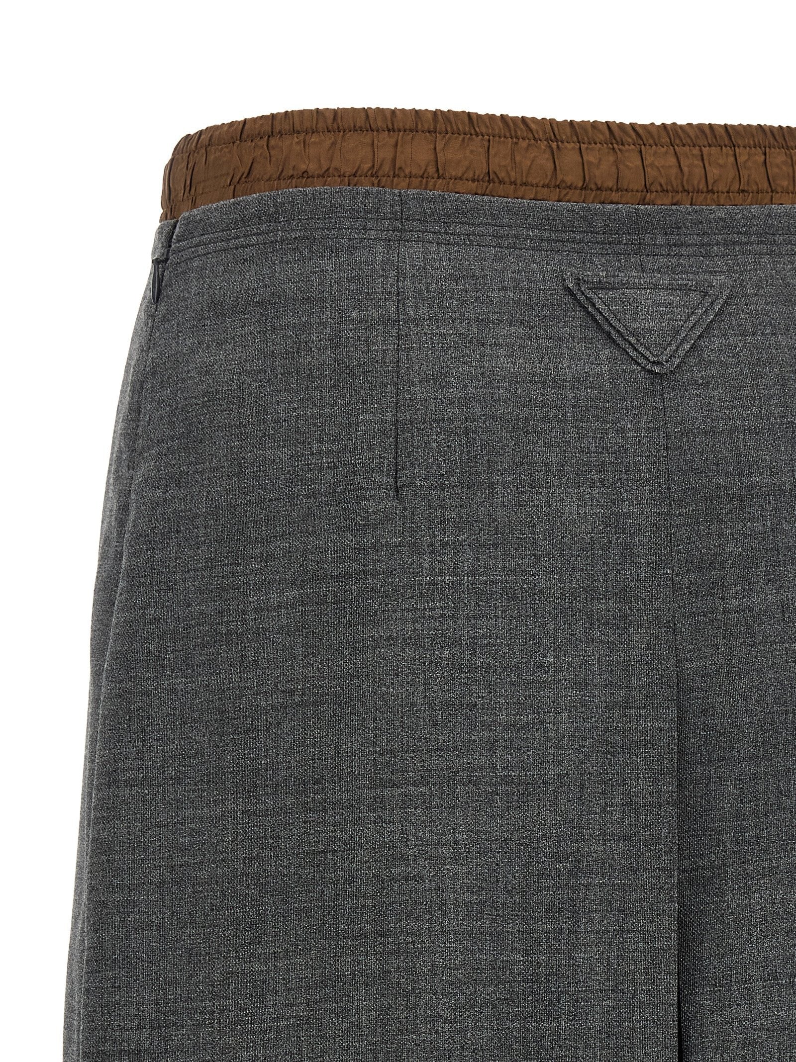 PRADA Double Layer Skirt Grey