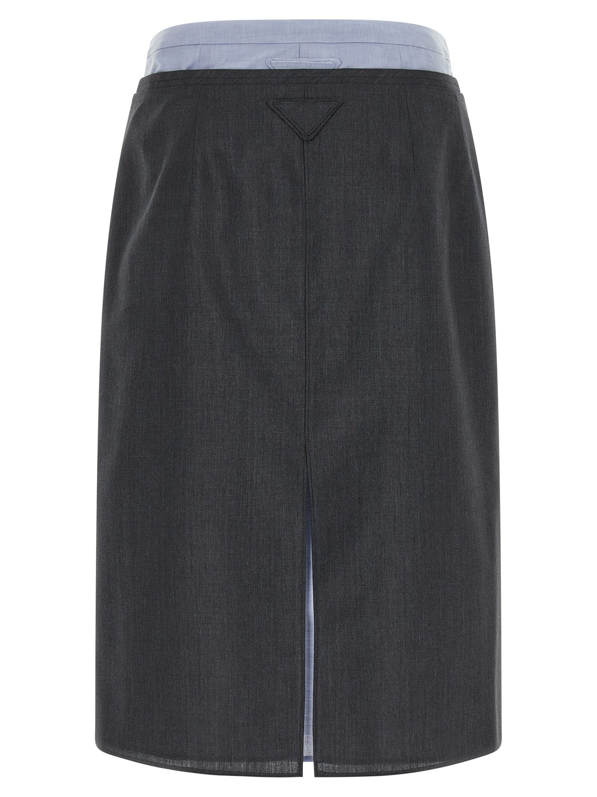 PRADA Double Layer Skirt Grey, view 3