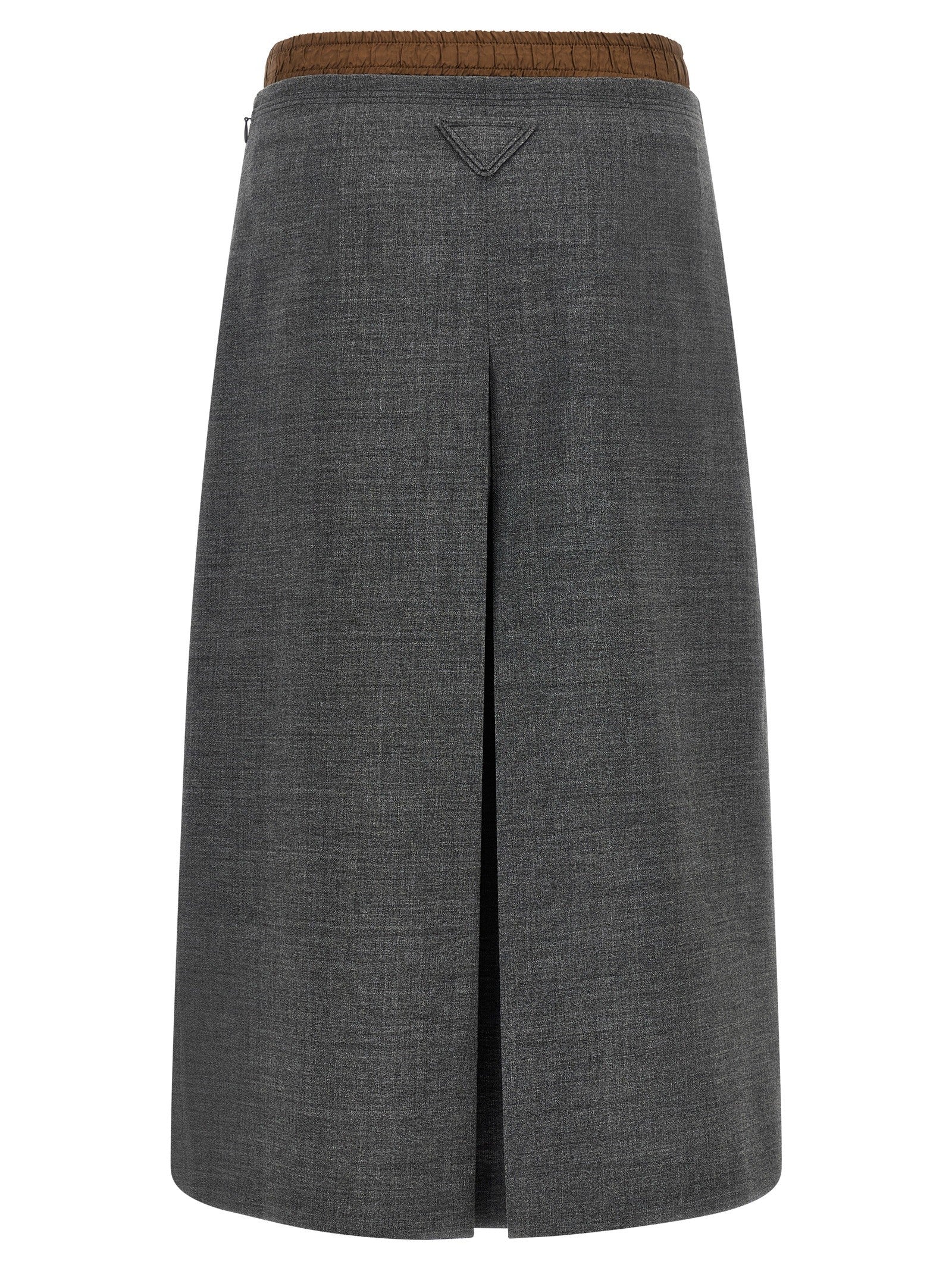 PRADA Double Layer Skirt Grey