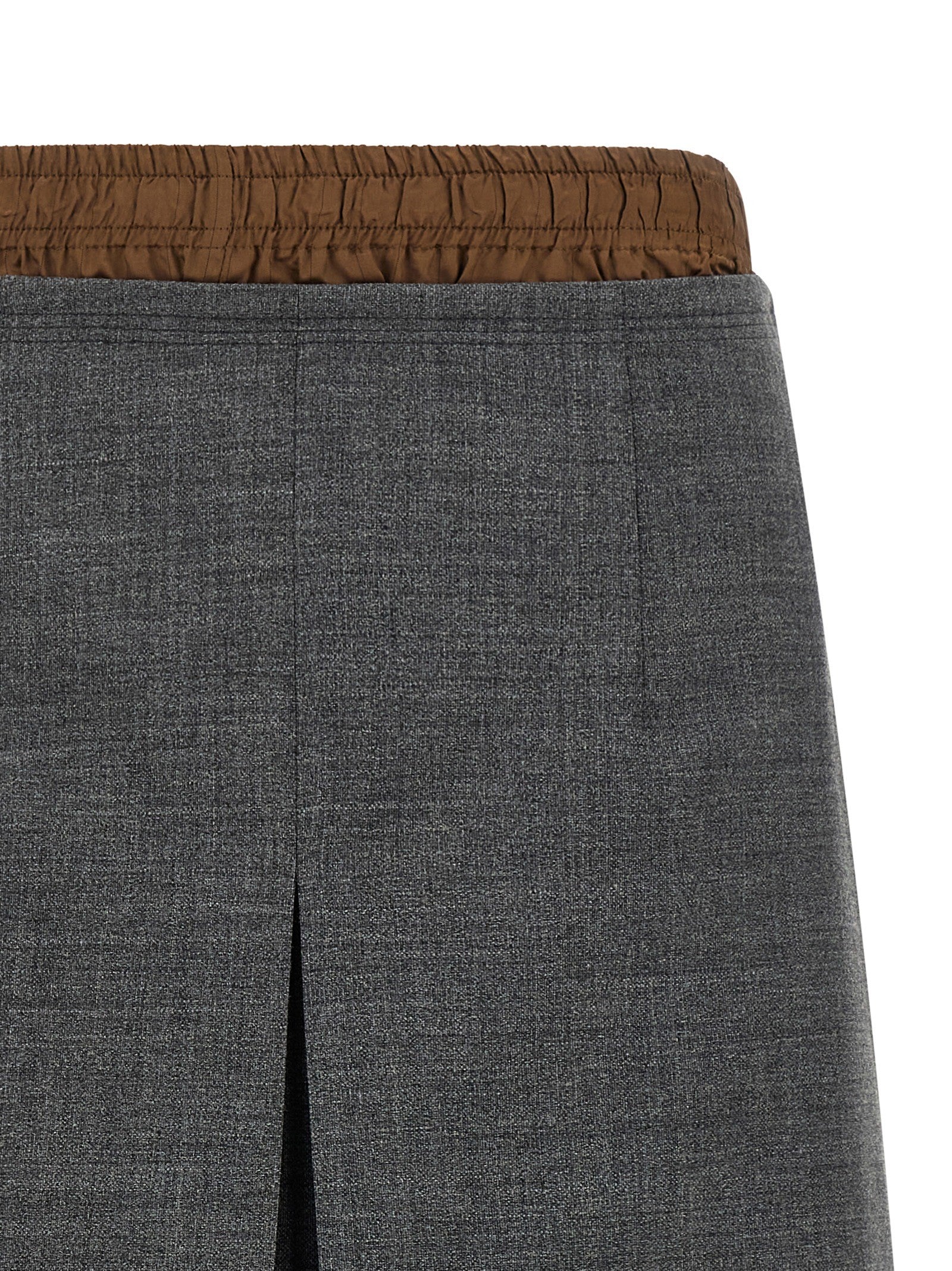 PRADA Double Layer Skirt Grey