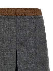 PRADA Double Layer Skirt Grey