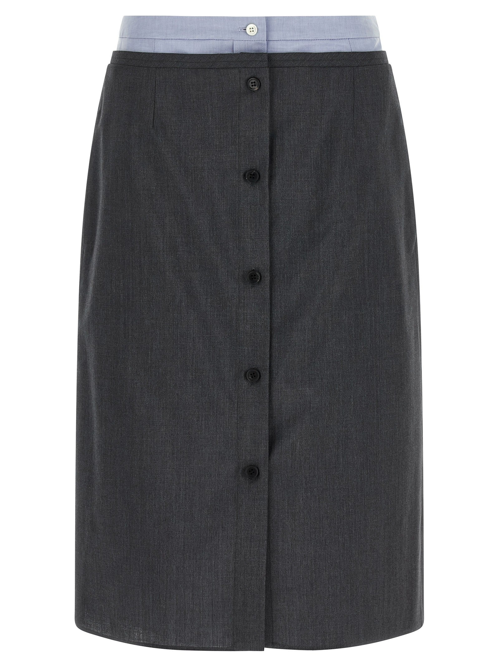 PRADA Double Layer Skirt Grey