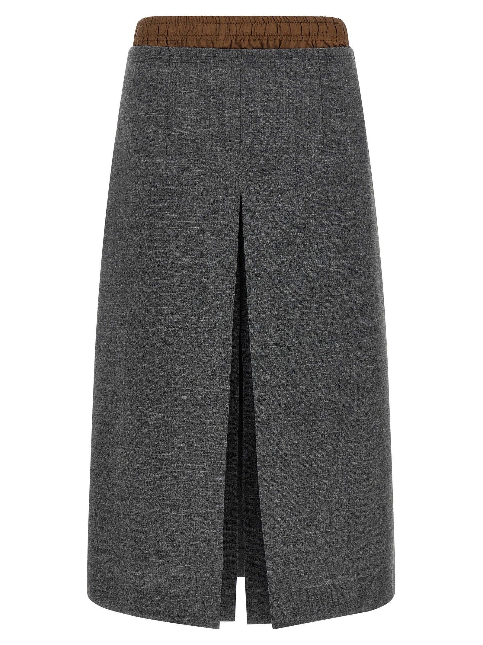 PRADA Double Layer Skirt Grey