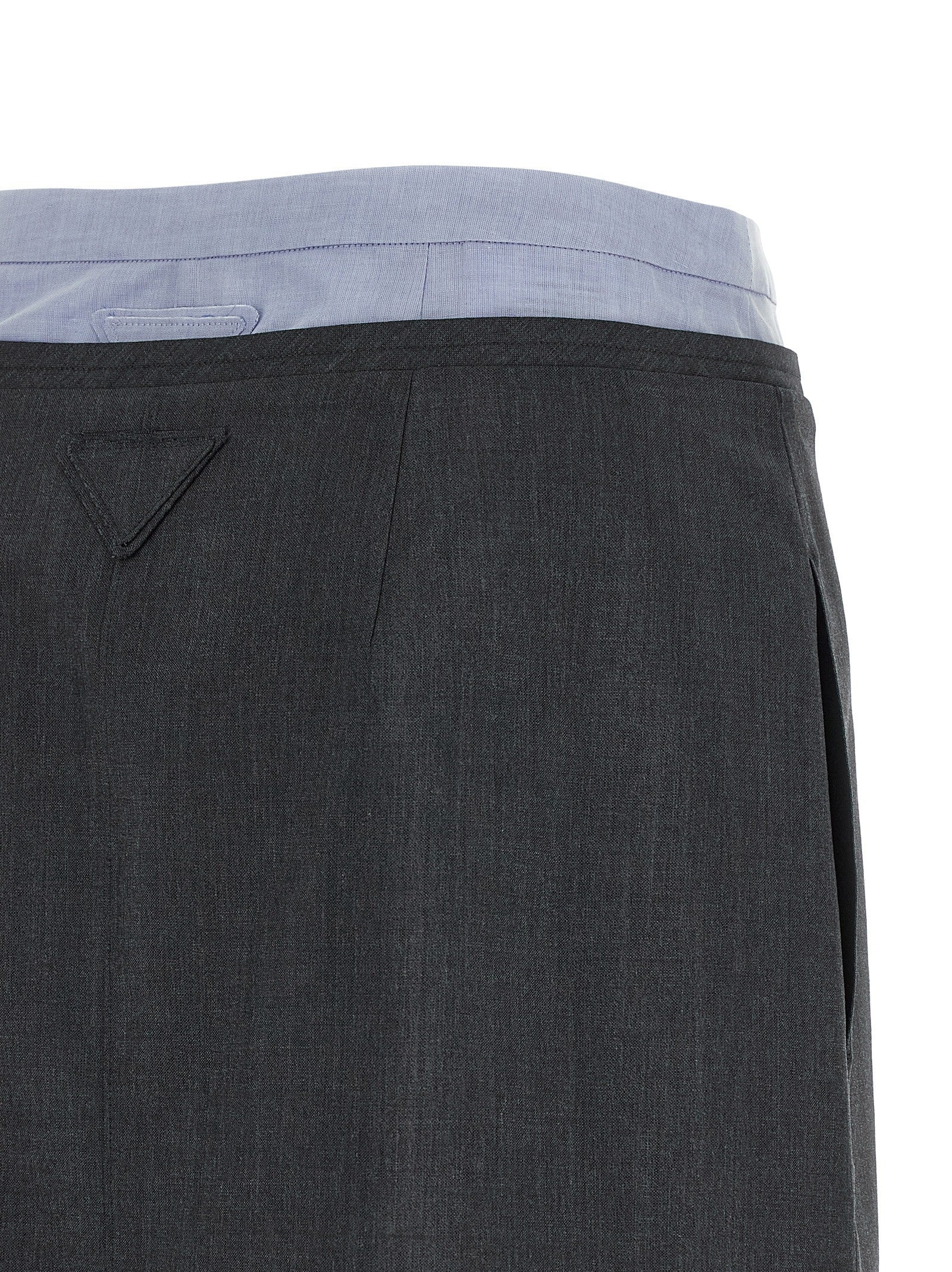 PRADA Double Layer Skirt Grey