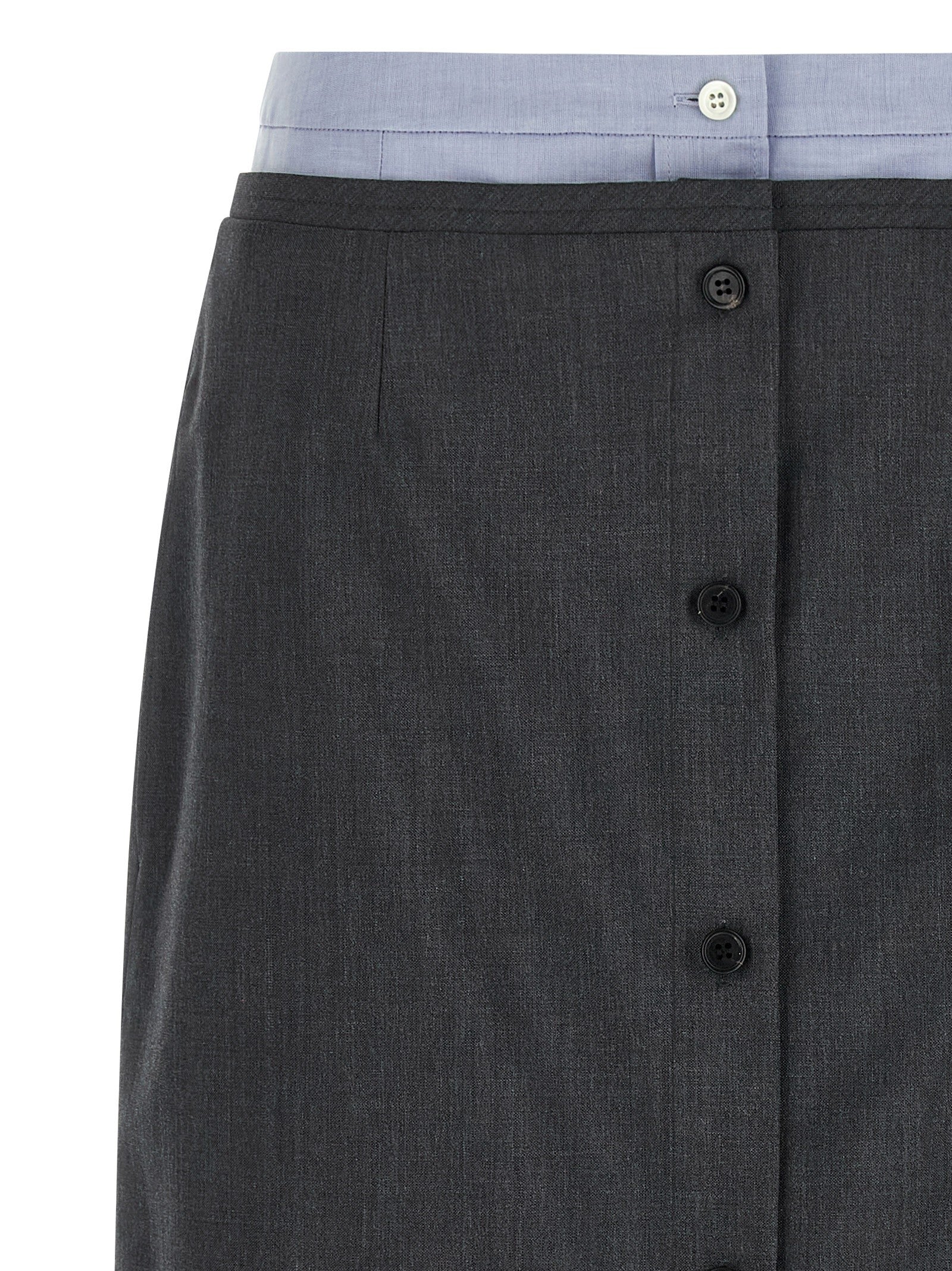 PRADA Double Layer Skirt Grey