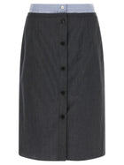PRADA Double Layer Skirt Grey
