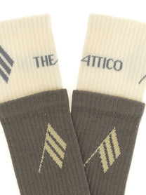The Attico Double Layer Socks Grey
