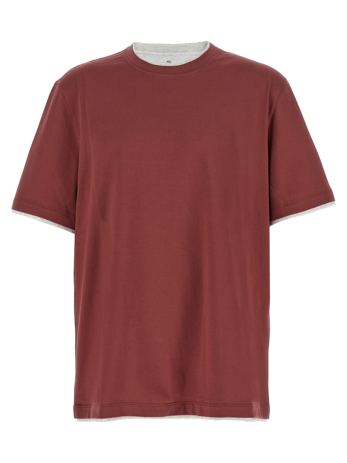 Brunello Cucinelli Double Layer Shirt Red