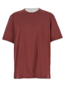 Brunello Cucinelli Double Layer Shirt Red
