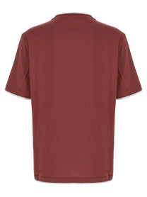 Brunello Cucinelli Double Layer Shirt Red
