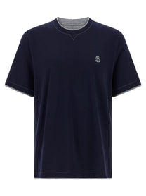 Brunello Cucinelli Double Layer Shirt Blue