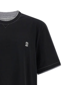 Brunello Cucinelli Double Layer Shirt Black