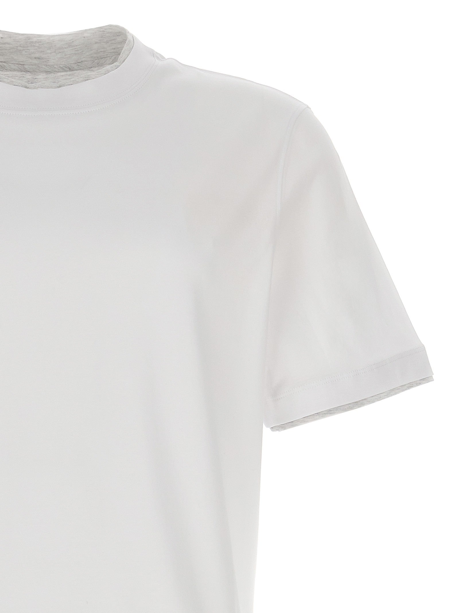 Brunello Cucinelli Double Layer Shirt White
