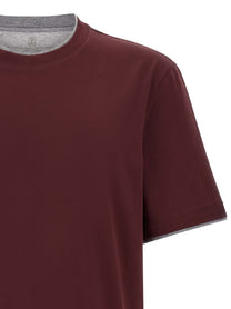 Brunello Cucinelli Double Layer Shirt Red