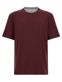 Brunello Cucinelli Double Layer Shirt Red