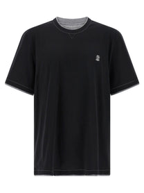 Brunello Cucinelli Double Layer Shirt Black