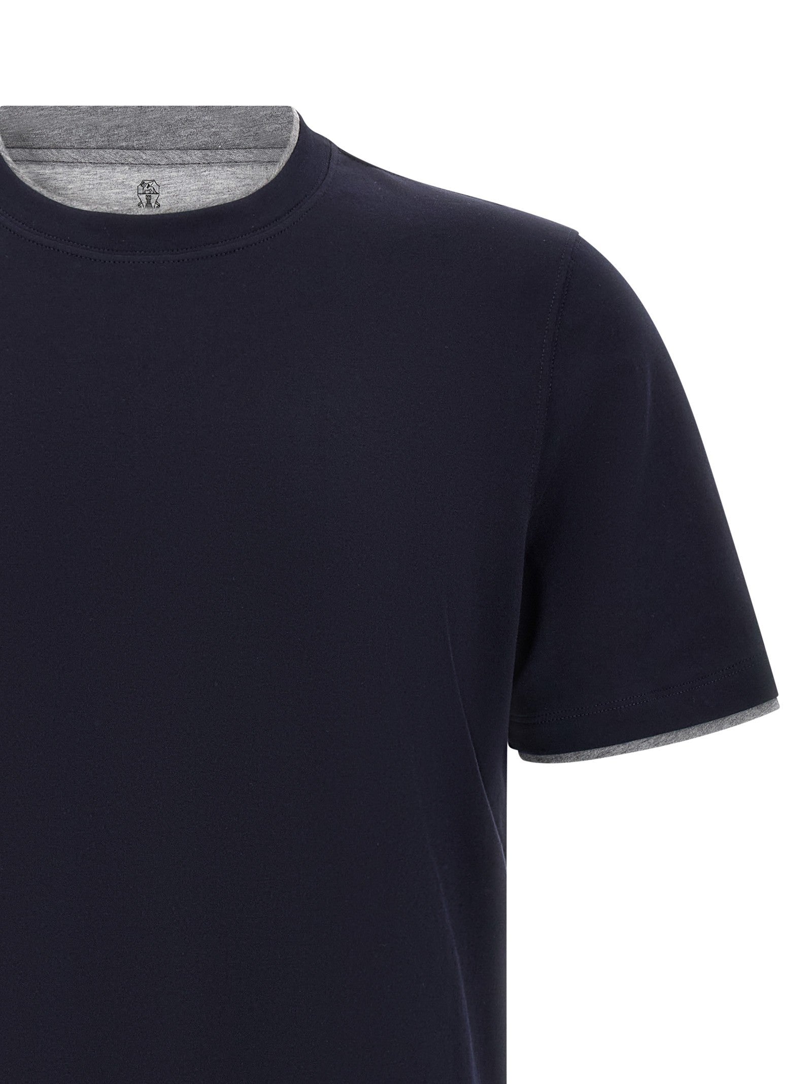 Brunello Cucinelli Double Layer Shirt Blue