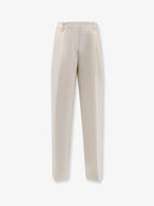 Toteme Women's Double Pleat Fluid Viscose Trousers White