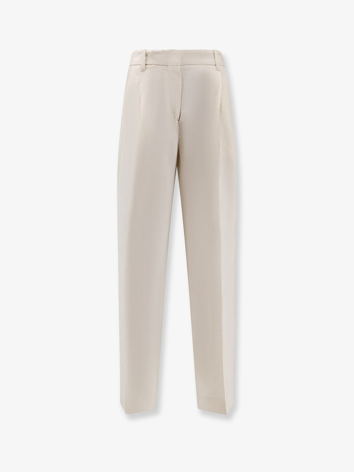 Toteme Women's Double Pleat Fluid Viscose Trousers White