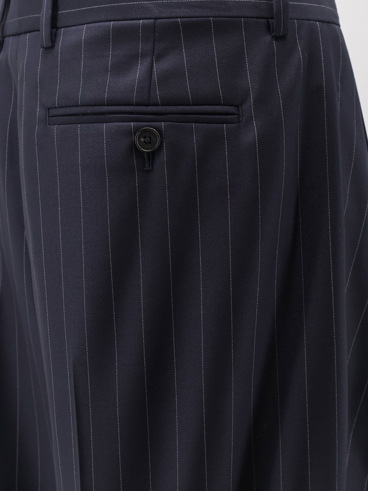 Givenchy Women's Double Pleat Wool Trousers Blue