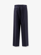 Givenchy Women's Double Pleat Wool Trousers Blue, view 2