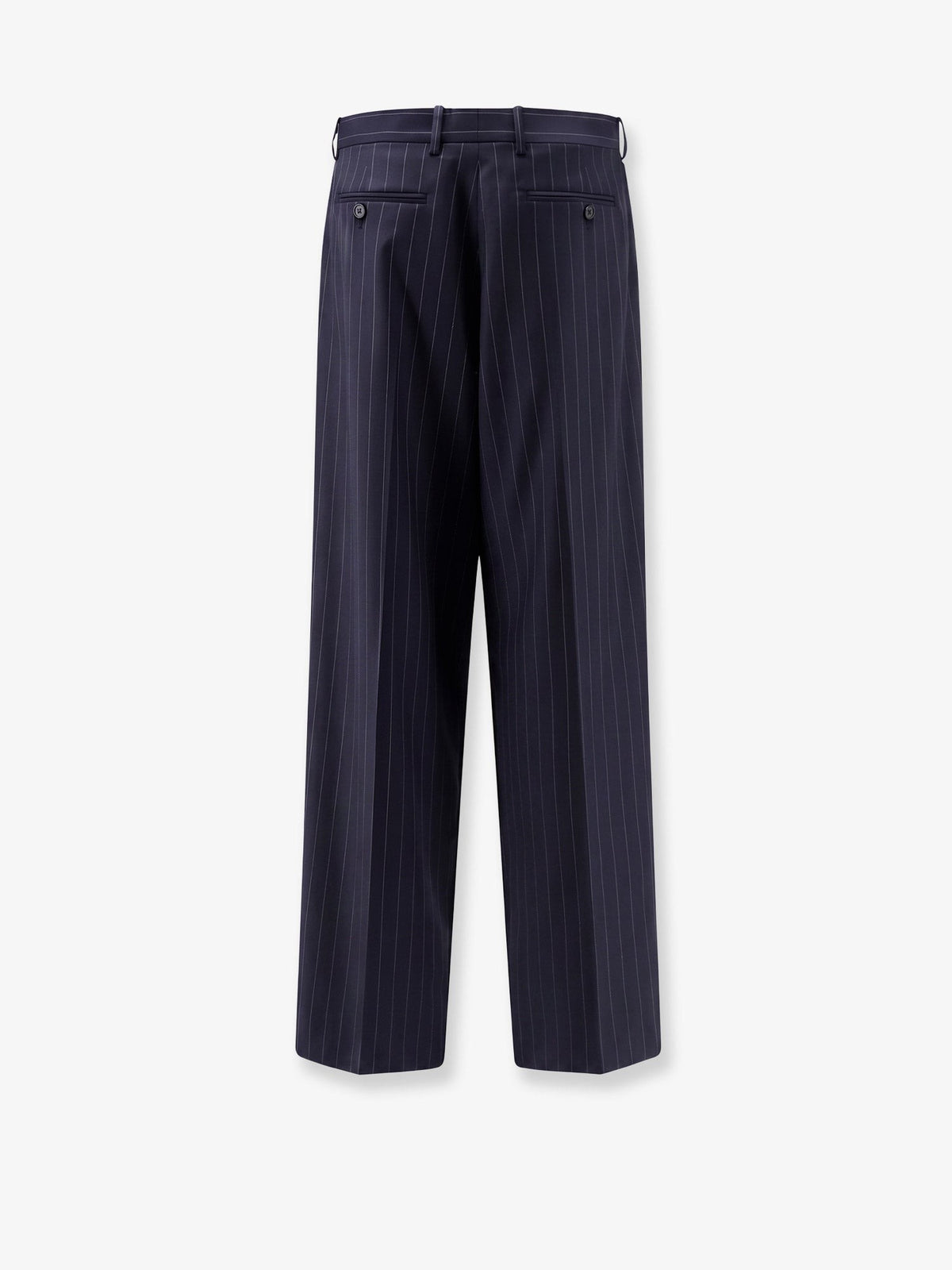 Givenchy Women's Double Pleat Wool Trousers Blue, view 2