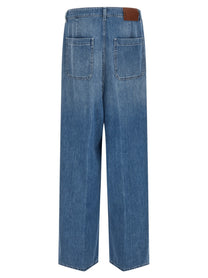 Marni Double Pleated Jeans Blue
