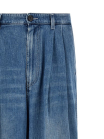 Marni Double Pleated Jeans Blue