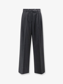 DUNST Women's Double Pleated Trousers Grey