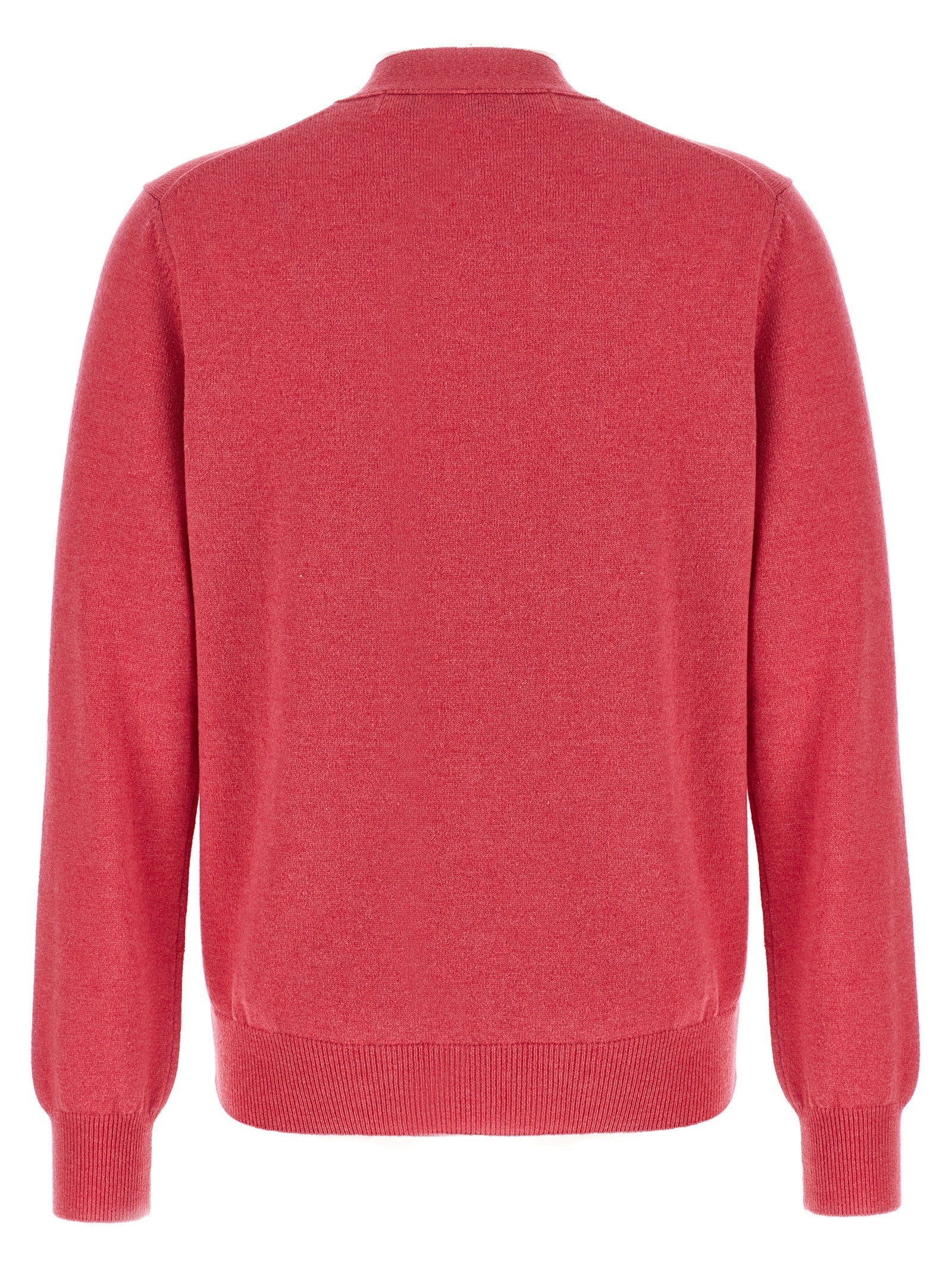 Comme Des Garcons Play Double Red Emblem Cardigan Blue