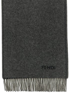 Fendi Men's Cashmere Scarf Black, view 2