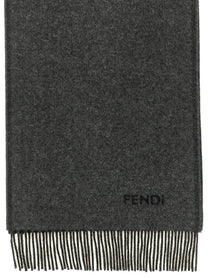 Fendi Men's Cashmere Scarf Black, view 2