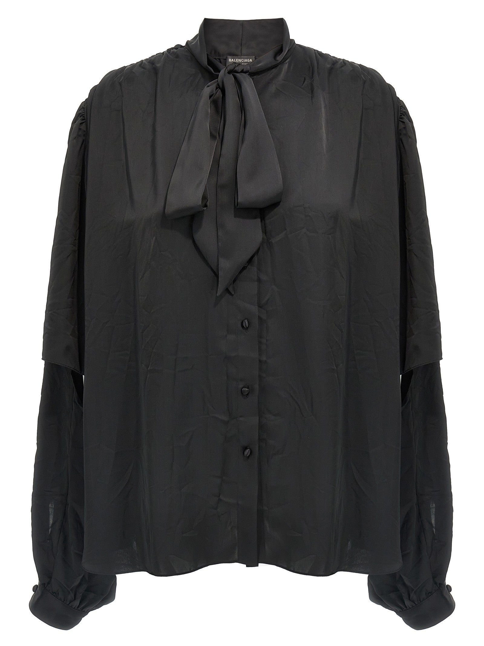 Balenciaga Double Sleeve Shirt Black