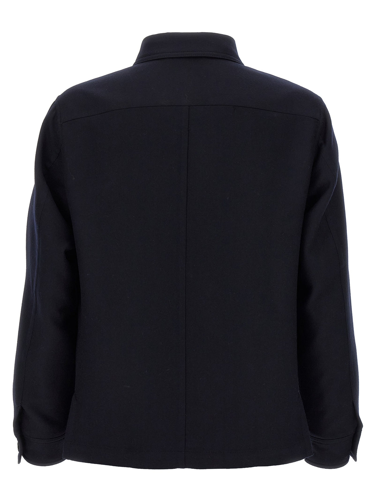 Tom Ford Double Splittable Light Wool Overshirt Blue