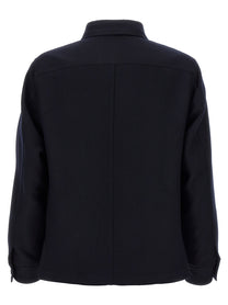 Tom Ford Double Splittable Light Wool Overshirt Blue