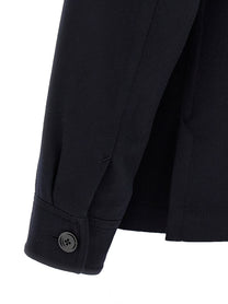 Tom Ford Double Splittable Light Wool Overshirt Blue
