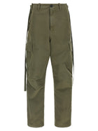 Fendi Double Stitch Embroidery Pants Green